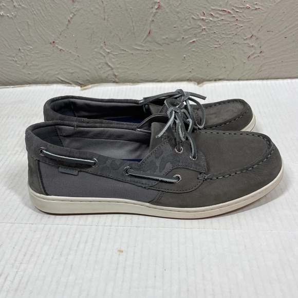 Sperry Gray Leather 360° Lace Stitches Lightweight Coastfish Boat Shoe Womens 9 - Picture 4 of 6